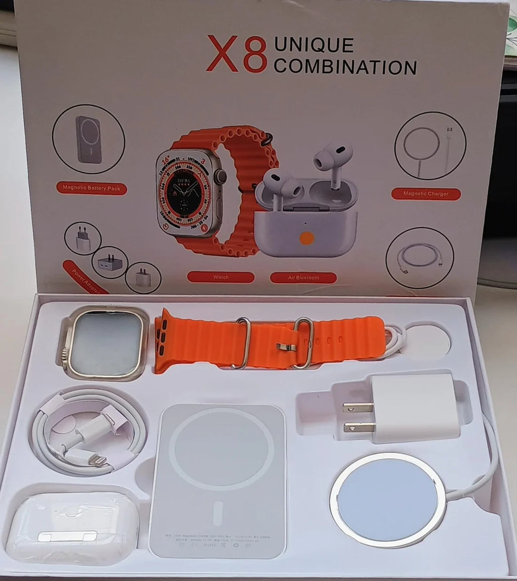 Reloj X8 Ultra Audifonos Power Bank
