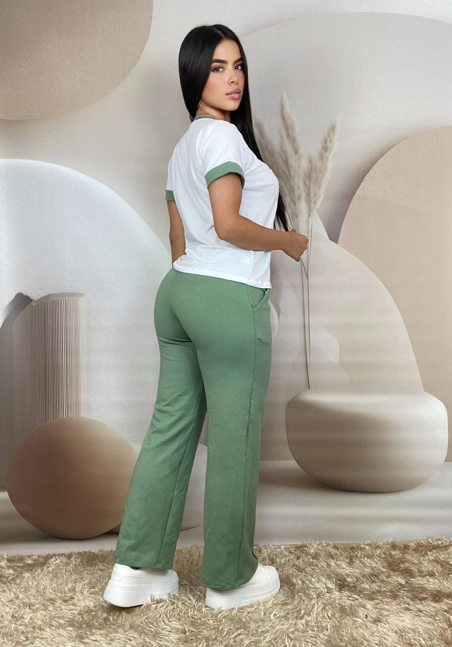 Conjunto burda pantalón y camiseta  K100