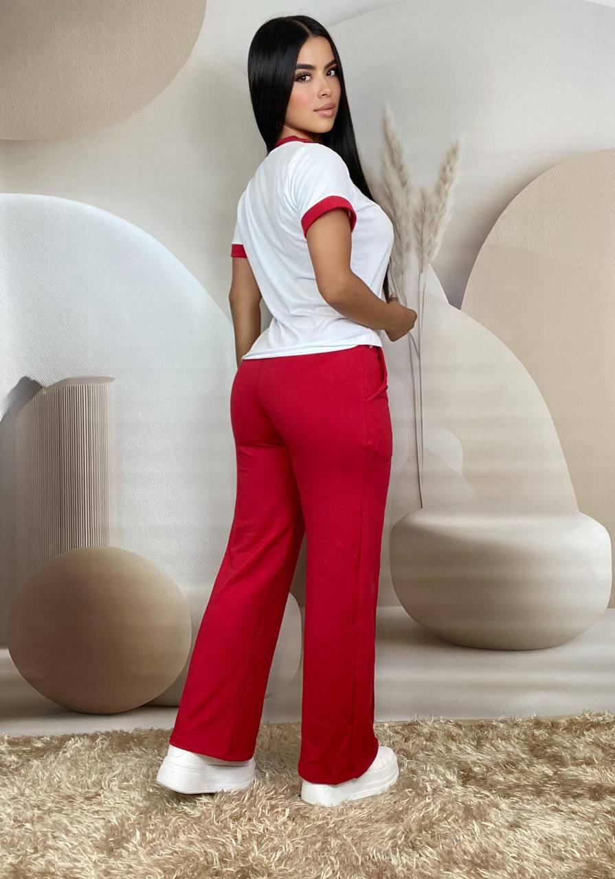 Conjunto burda pantalón y camiseta  K100