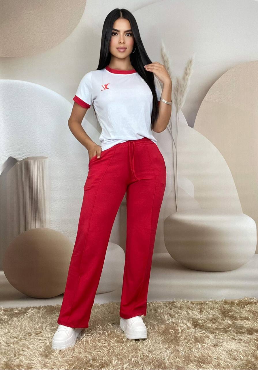 Conjunto burda pantalón y camiseta  K100